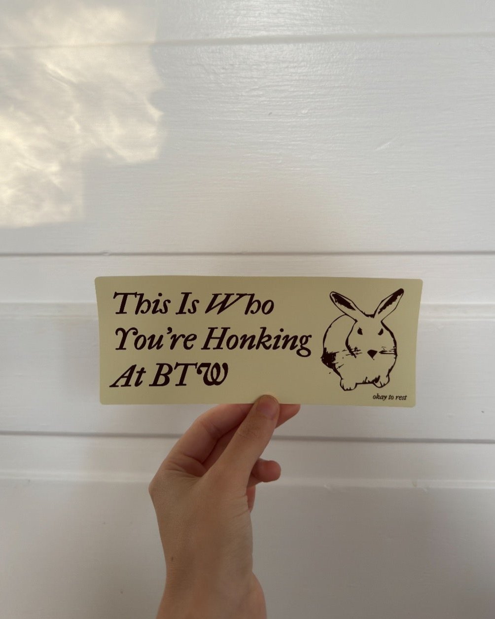 Bunny Bumper Sticker