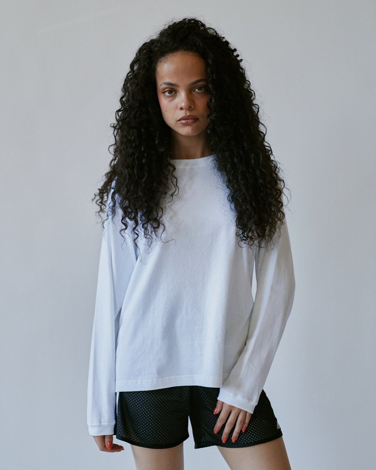 White Blank Long Sleeve Tee