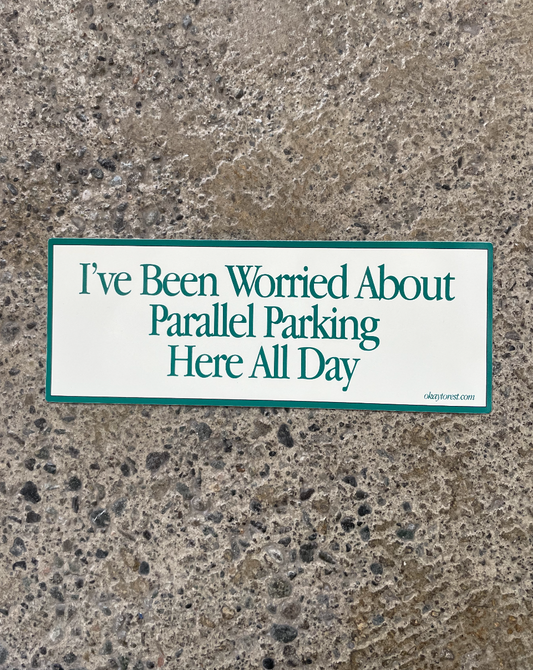 Parallel Parking Bumper Sticker